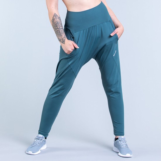 Pantalones Dfyne Origin Harem Tapered Fit Mujer Turquesa Claro | QCPS76481
