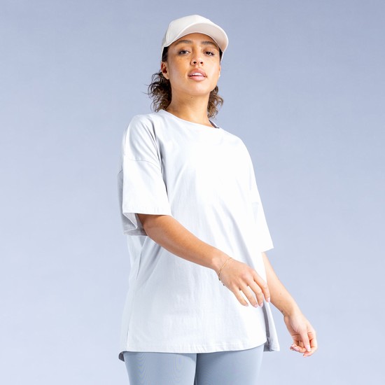 Sudaderas Dfyne Luxe Revive Oversized T Mujer Grises | KJIA97613